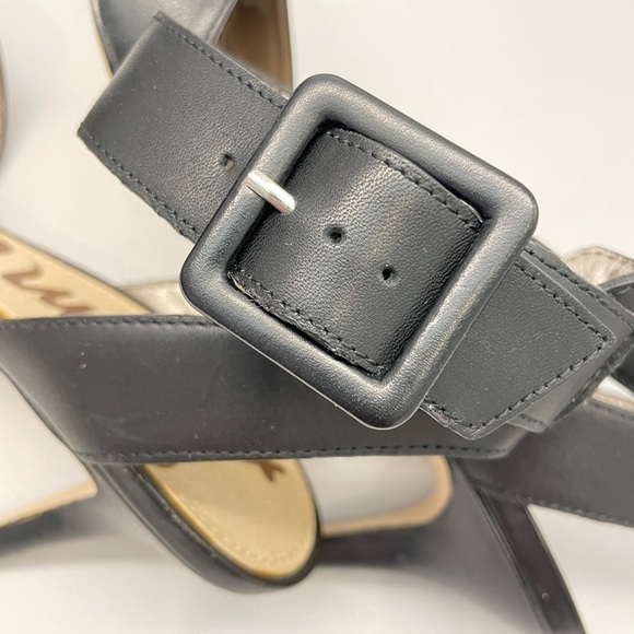 Sam Edelman Black Leather Ankle Strap Heels - Picture 6 of 12